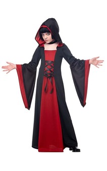 Hooded Robe Vampiress Child Costume