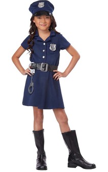 Police Officer Child Girls Cop Costume