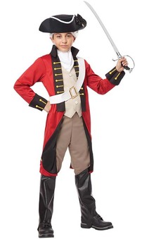 British Red coat Soldier Child Redcoat Costume