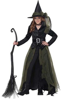 Cool Witch Child Stylish Gothic Halloween Costume