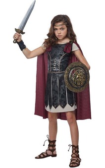 Fearless Gladiator Child Green Roman Costume