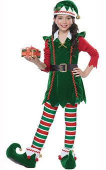 Festive Elf Child Christmas Costume