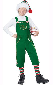 Toymaker Elf Child Christmas Santas Helper Workshop Costume