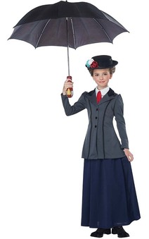 Mary Poppins English Nanny Child Costume