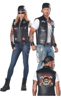 Badazz Biker Vest Adult Rocker Costume
