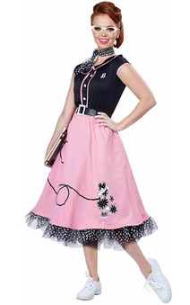 50s Sweetheart Adult Poodle Skirt Costume