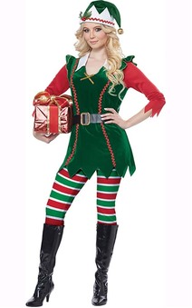 Festive Elf Adult Christmas Costume