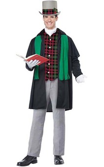 Holiday Caroler Man Adult Mens Christmas Costume