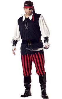 Cutthroat Pirate Plus Adult Costume