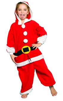 CHILD BOYS GIRLS SANTA CLAUS CHRISTMAS COSTUME