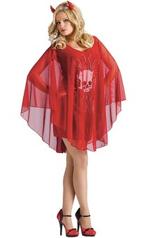 Devil Poncho Adult Costume