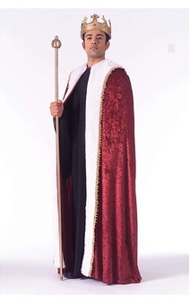 Burgundy King's Velvet Adult Robe