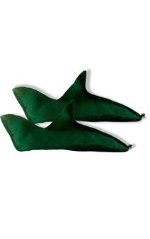 Green Felt Elf Shoes