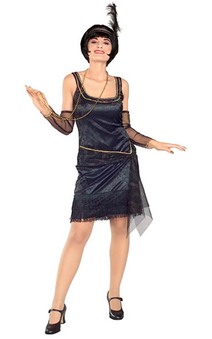 Black Flapper Charleston Adult Costume