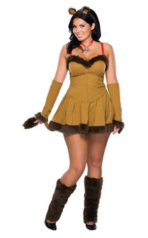 Cowardly Lioness Adult Plus Wizard of Oz Costume