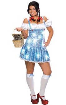 Sexy Dorothy Adult Plus Wizard of Oz Costume