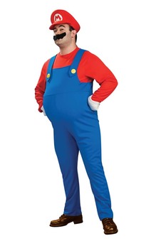Mario Bros Deluxe Mario Adult Plus Costume