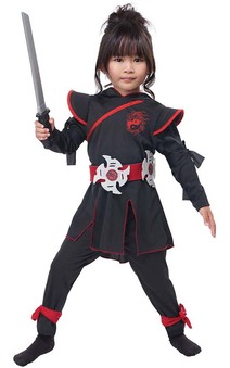 Lil Ninja Girl Toddler Japanese Warrior Costume