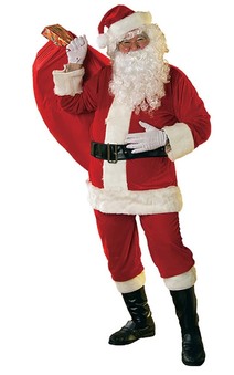 Santa Claus Adult Velour Costume Suit