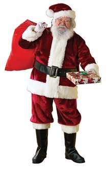 Crimson Regency Plush Santa Suit Adult Costume 