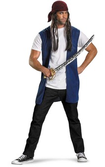 Pirates Of The Caribbean - Captain Jack Sparrow Adult Costume Kit