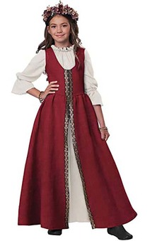 Renaissance Faire Child Medieval Princess Costume