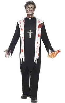 Priest Brother Zombie Halloween Adults Costume