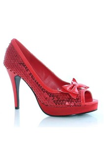 Dorothy Red Glitter Wizard of Oz High Heel Adult Shoes