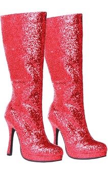 Red Glitter Adult Boots