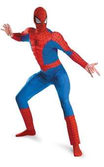 Spiderman Deluxe Muscle Chest Adult Plus Costume