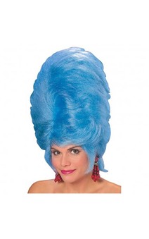 Blue Beehive Adult Wig