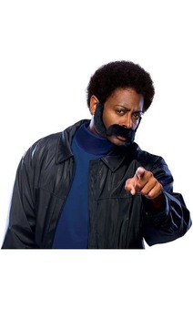 Black Mustache & Sideburns