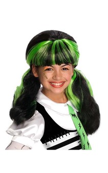Frankie's Girl Black and Green Wig