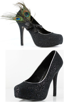 Peacock Sparkle 5 High Heel Adults Shoes",69.99"