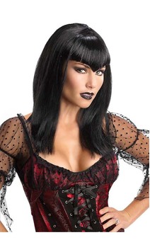Gothic Vampire Black Wig