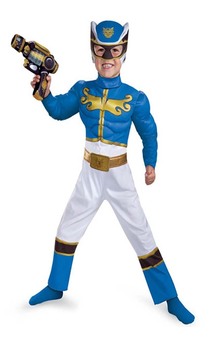 Blue Power Ranger Megaforce Muscle Chest Toddler / Child Costume