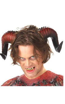 Demon Horns And Teeth Devil Costume Accessory