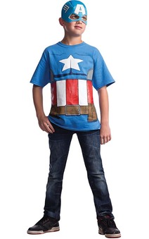 Captain America T-shirt And Mask Child Costume