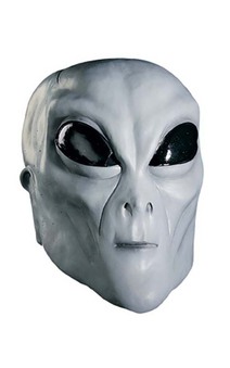 LATEX GREY ALIEN COSTUME MASK