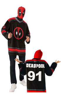 Deadpool Jersey Top Set Marvel Adult Costume
