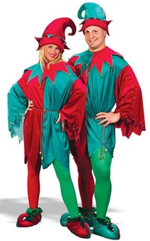 Elf Santa Helper Deluxe Christmas Adult Costume