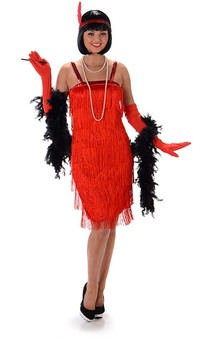 Red Flapper Adult Charleston Gatsby Costume