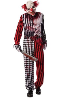 Evil Clown Adult Jester Costume