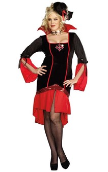 Vampiress Halloween Adults Plus Size Costume