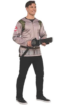 Adult Ghostbusters Costume Top Shirt & Proton Wand