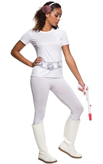 Princess Leia Rhinestone T-shirt Adult Star Wars Costume & Headband