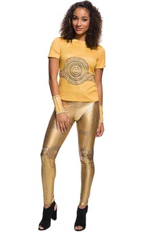 C-3po Rhinestone T-shirt Adult Costume