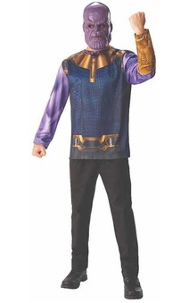 Thanos Infinity War T-shirt & Mask Adult Costume Top