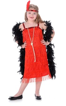 Red Flapper Child Gatsby Costume