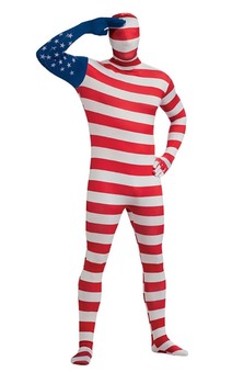 USA Flag 2nd Second Skin Bodysuit Adult Costume